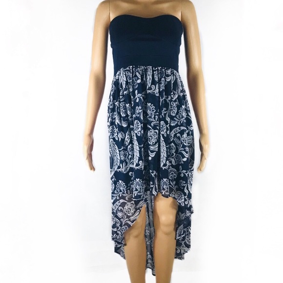 Forever 21 uneven Strapless Dress - Size L - Picture 1 of 8